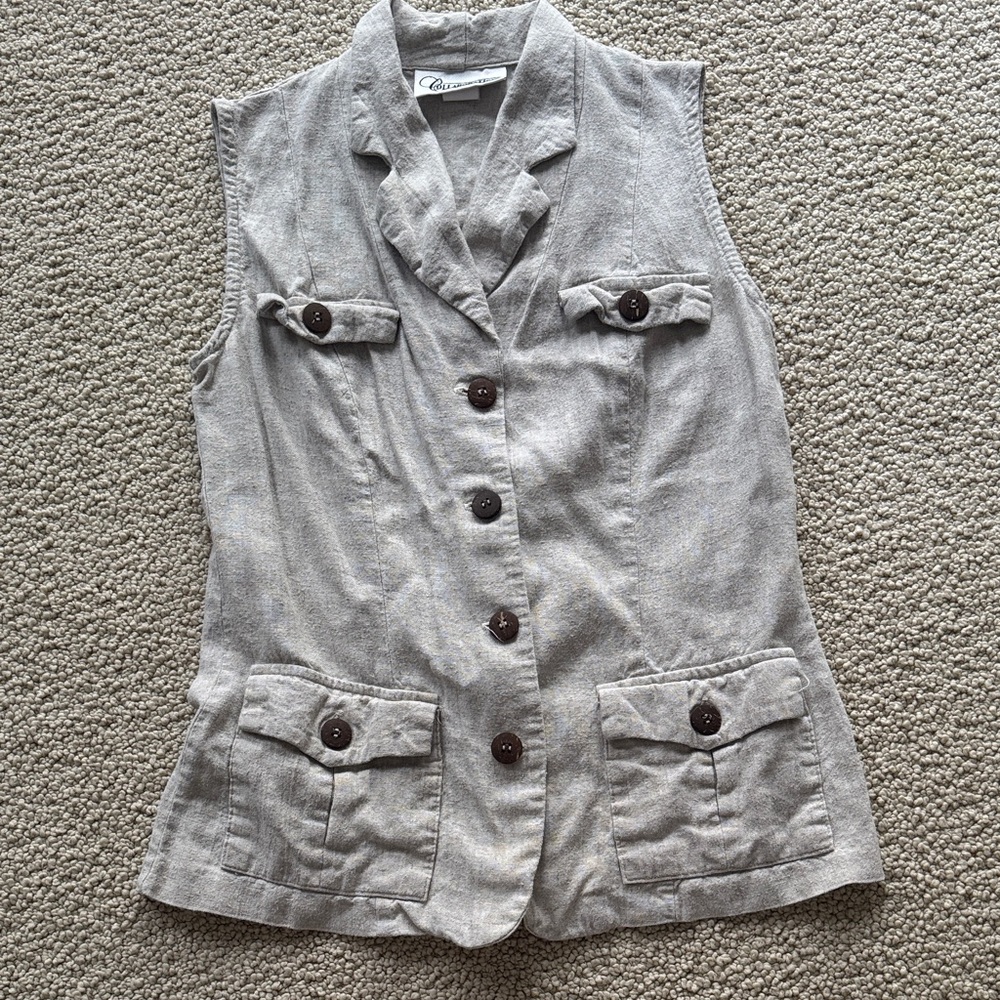 Heather Gray Buttoned Vest